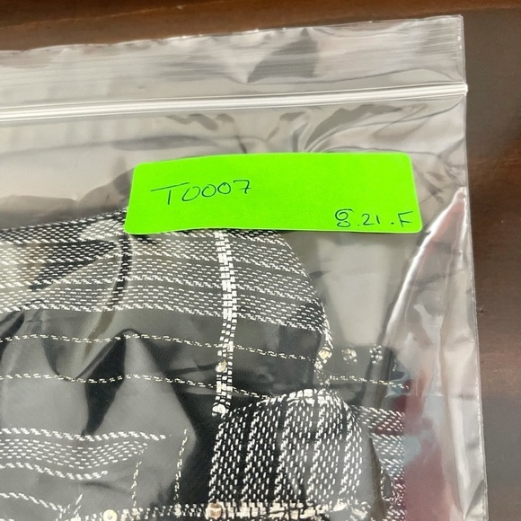 Lane Bryant Black Sequin Plaid Metallic Swing Popover Top Size 18 - Picture 11 of 12